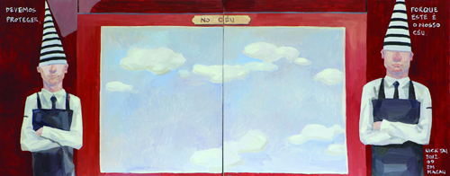 最後一片藍天 戴永寧 80 x 100 cm x 2pcs  布本油畫 2012