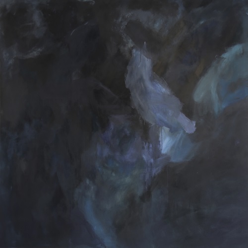 Storm，李晞晴，200 x 200 cm，布本塑膠彩，2019