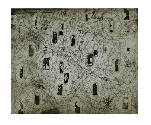別人的世界，吳麗嫦，50 x 60 cm，銅版蝕刻 版次：7/10，2014