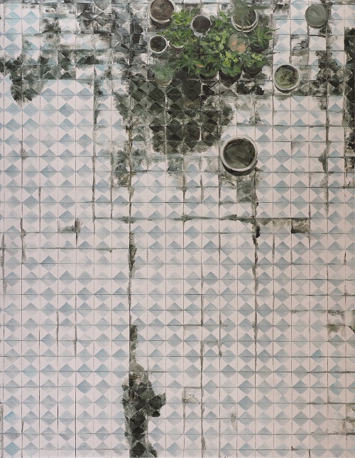 痕1，黎小傑，布本油畫，90 x 70 cm，2015