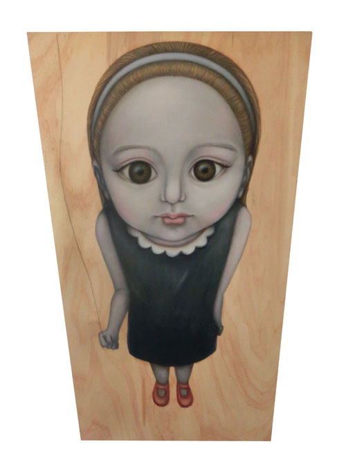 翁麗晶   買波波   105 × 75 cm   木板油畫  2013
