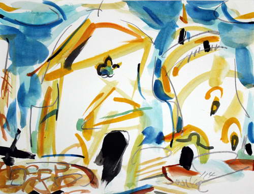 東望洋燈塔   19 × 25.5 cm      水性顏料，紙本   2014