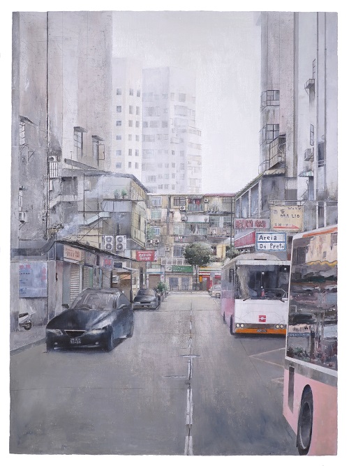 祐漢無小，王曉捷，60 x 45 cm，布面油畫、碳，2018