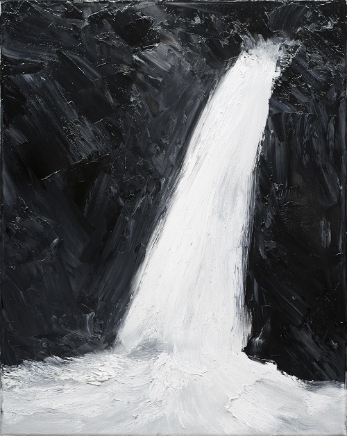 瀑布 3, 布本油彩, 50 x 40 cm, 2020