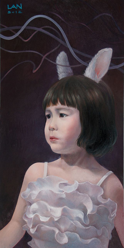 愛麗絲忘記了  鄭慧蘭  100 x 50 cm  布本油畫  2012