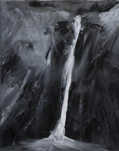 瀑布 2, 布本油彩, 50 x 40 cm, 2020
