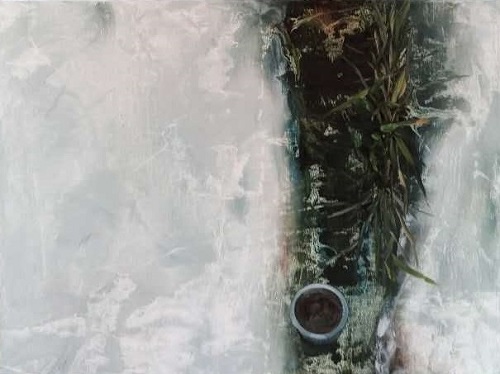 凋零二，黎小傑，30 x 40 cm，布本油畫，2015