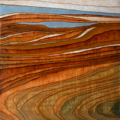 風景 2，羅翠兒，65 x 65 cm，木板油畫，2013