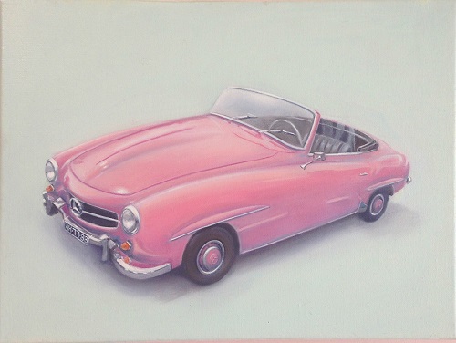 粉紅色的一生 #1，翁麗晶，布本油畫 ，30 x 40 cm,2015