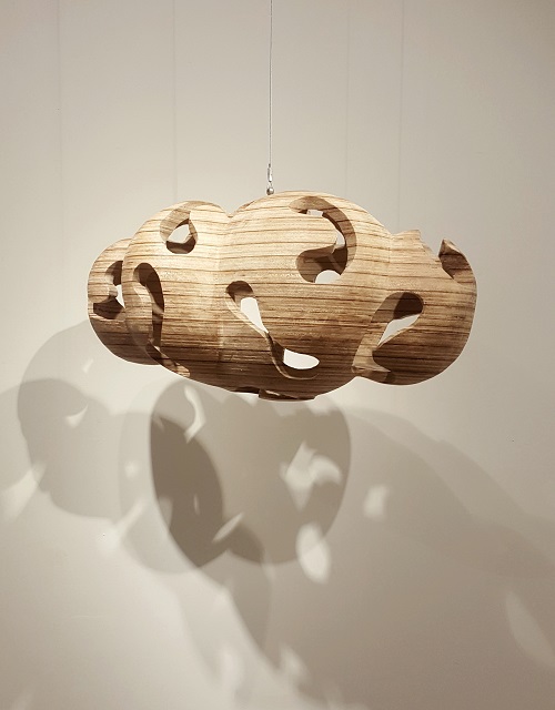 雲四，唐重，H33xW65xD33 cm，木雕，2017