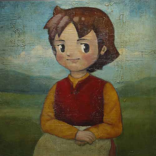 紅色時代之海蒂  黃家龍   100 x 100 cm    布本油畫 2010