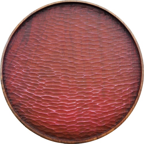 紅海，李植安，D = 28 cm，木、油畫，2021