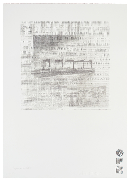 Overlap in Lina Bo Bardi, 馬偉圖, 71 x 50 cm，影像轉移於棉纸上，2019