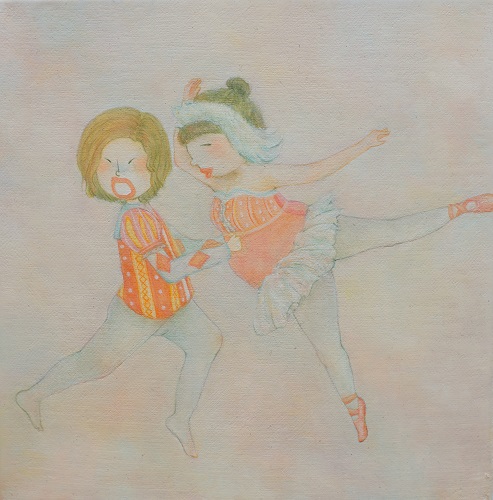 芭蕾舞者，梁靖儀，20 x 20 cm，布本油畫，2016